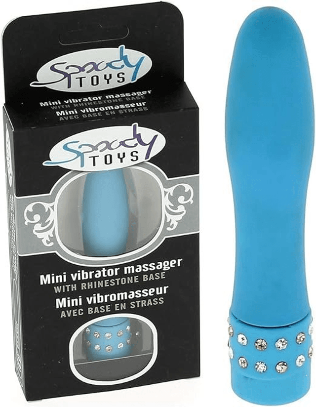 Mini vibromasseur bleu